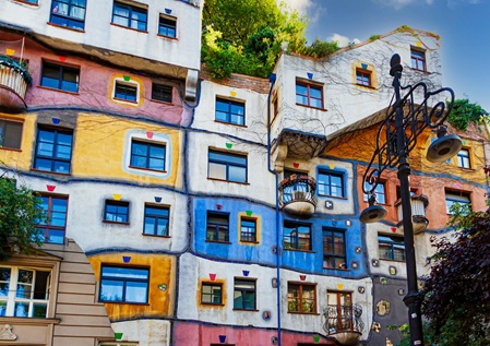 Das Hundertwasser-Haus in Landstraße 1030 Wien
